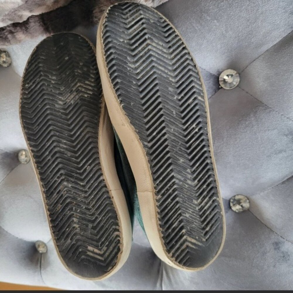Golden Goose Superstar Suede Green Velvet Glitter Low-Top Sneakers Size 9 - Picture 5 of 14